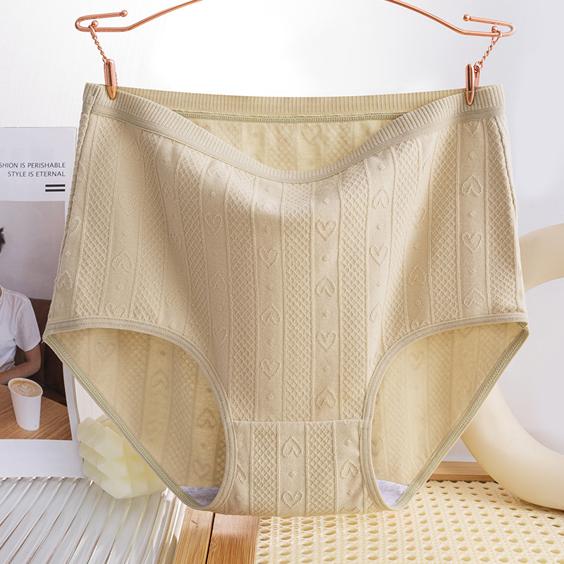 Ropa interior de gran tamaño para mujer entrepierna de algodón puro antibacteriano cintura alta abdomen elevador de glúteos mm200 kg para aumentar la frescura