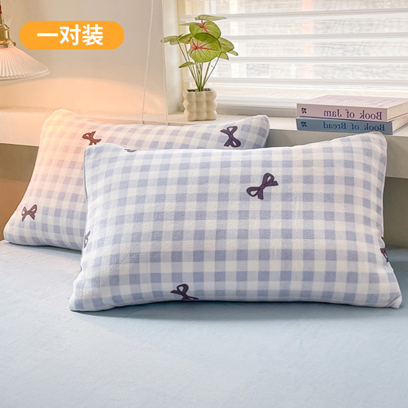 Funda de almohada de terciopelo de leche de invierno, un par de fundas de almohada de terciopelo de coral grueso, una sola funda de revestimiento de núcleo de almohada para niños 48x74 2