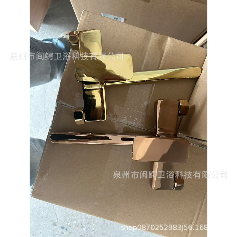 Cross-Border Wall-Mounted Bathtub Shower Hot and Cold Faucet, Dual-Hole Wall-Mounted Laundry Sink, Balcony Basin Faucet, Rotatable