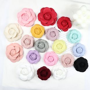 Shaped Rose Camellia Flower Accessories Handmade Stereo 5cm DIY Corsage Jewelry Semi-Finished Shoes and Hats Accessories