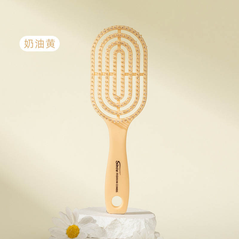 Peine de curva grande del fabricante Peine para el hogar Peine antiestático esponjoso Peine portátil de costillas de alto valor Peine de peinado especial