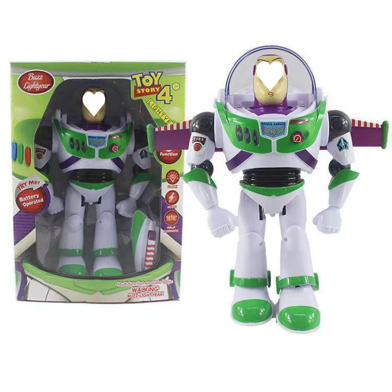 Buzz Lightyear Toy Story Sonic Bomb Wing Muñeca Hecha a mano Caminar eléctrico Woody Tris Muñeca Hablar