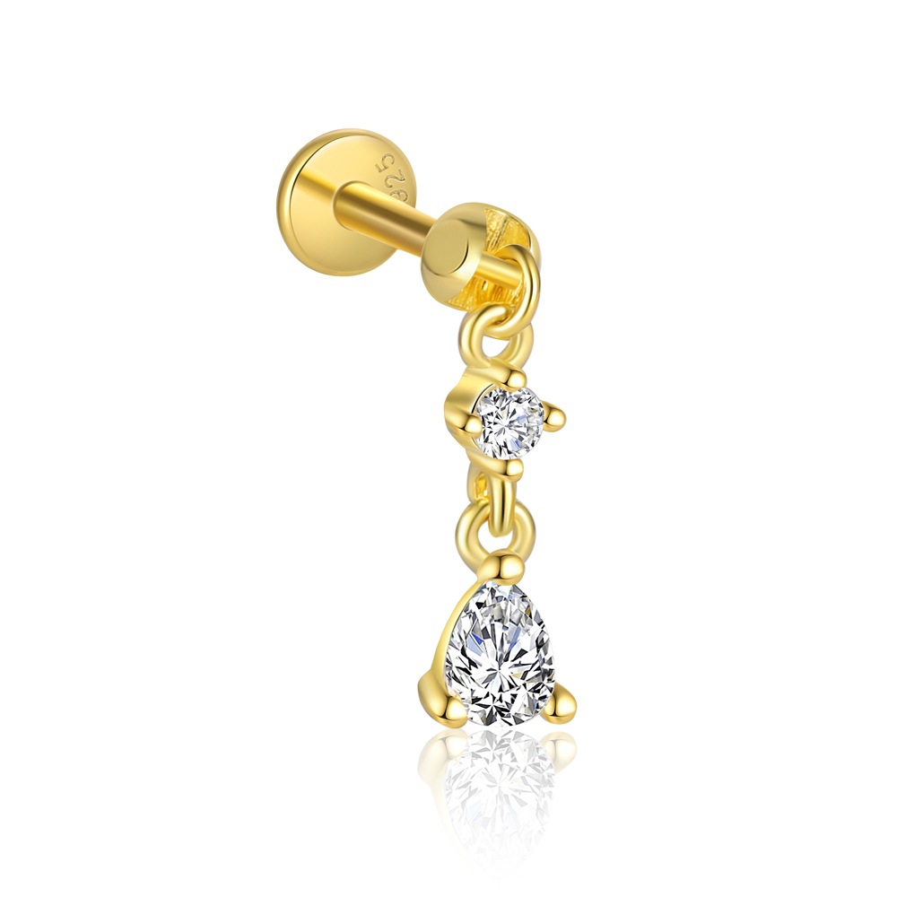 1g Weight Long-Lasting Plated Gold Plating Process 925 Sterling Silver Ear Needle Material Zircon Inlay Material Ear Studs Classification 1 Piece Quantity Daily Occasion 925 Sterling Silver Material Geometric Pattern All Seasons Season Women's Gender Polished Finish Inlay Design Simple Style Style 1 Piece 925 Sterling Silver Zircon Geometric Ear Studs 13