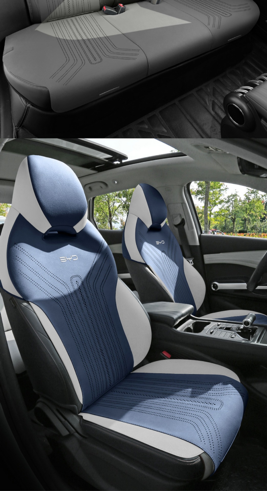 Suitable for Byd Yuan Plus Champion Edition Car Seat Cushion, Universal Car Seat Cover for All Seasons, Ventilated and Breathable Seat Cover