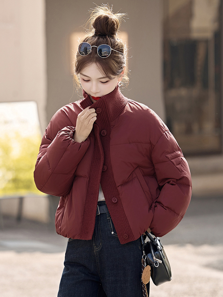 Design knitted winter fresh short down jacket