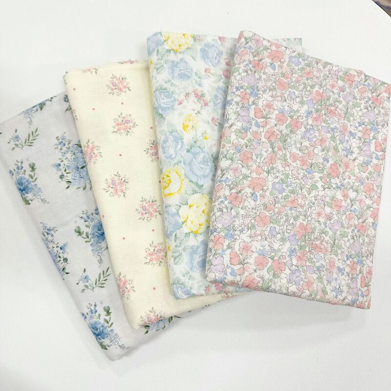 Cotton Combed Double-Layer Yarn Digital Printing Fresh Floral Broken Cloth Pajamas Home Clothes Moon Clothes dress