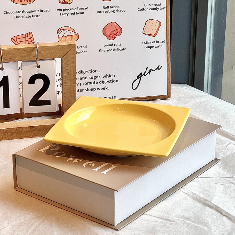 かわいい高颜値ハンバーガーボウルと皿セットクリエイティブデザート皿サラダボウルセラミック食器きれいな皿|undefined