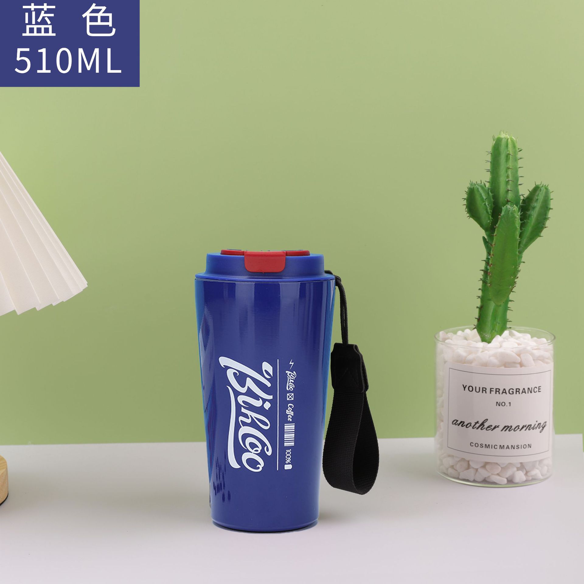 Creativo nuevo 304 acero inoxidable aislamiento térmico taza de café portátil cuerdas de transporte oficina al aire libre taza de agua de café