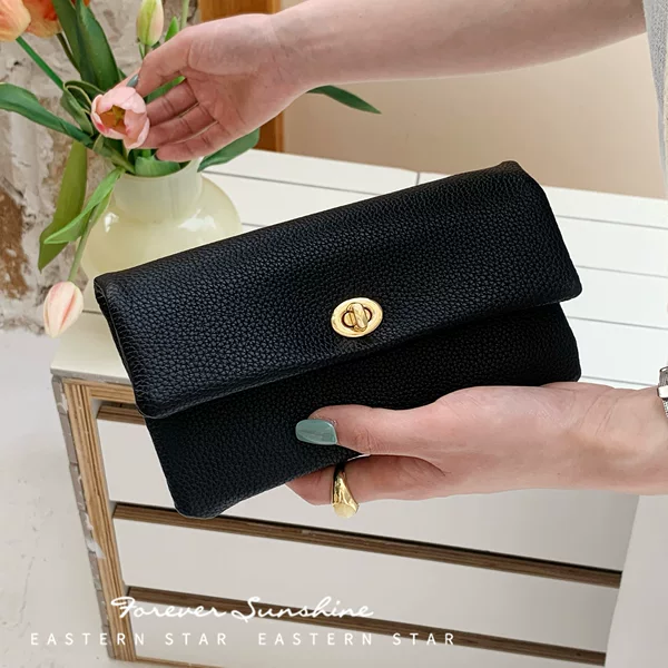 Women's Wallet Card Bag Women's Litchi Pattern Wallet Women's Long Wallet Women's Niche New Wallet Card Bag One-piece Bag for Women