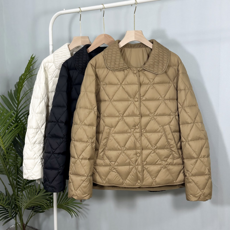 Autumn light and thin fashionable keep warm velvet down jacket