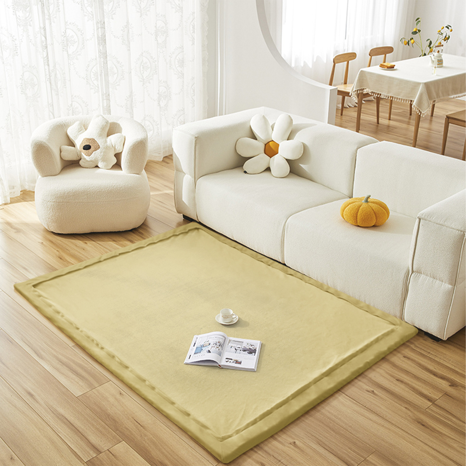 Transfronterizo personalizado con cremallera desmontable reemplazo espeso para niños anti-caída esponja trepa almohadilla de juego de arroz de cocina de arroz