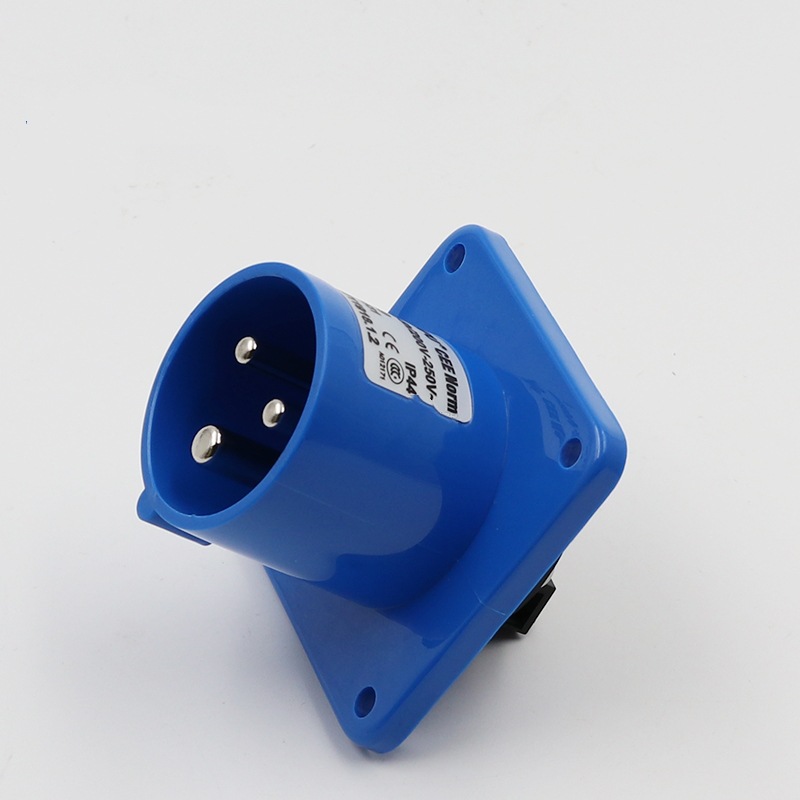 正品 WEIPU 威浦工业插座 航空插头TYP581（32A3芯）暗装座针插头