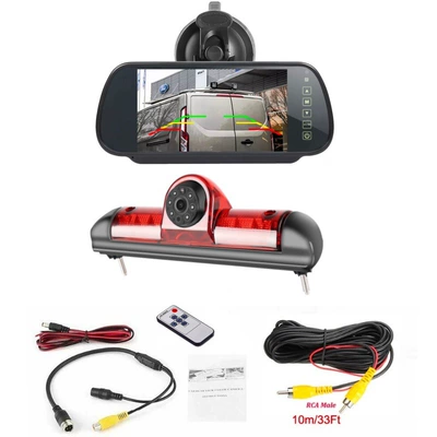 Vehicle camera: high-definition reversing camera - 7inch-suction-cup-rearview-mirror-reverse-camera