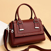 Summer shoulder bag, fashionable capacious one-shoulder bag for mother, 2022 collection, genuine leather