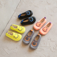 Spring 2024 New Soft Sole Children's Indoor and Outdoor Shoes with Elastic Smiling Single Shoes for Kids 2-7 Years Old