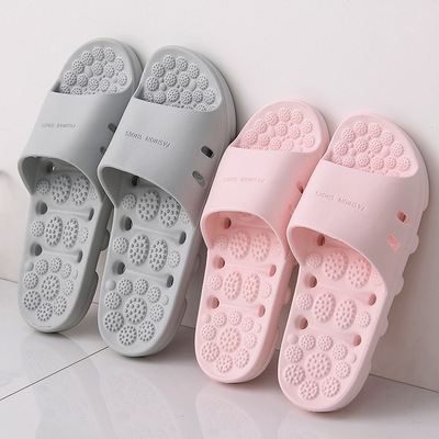 massage Water leakage slipper summer lovers Home Furnishing Hollow Sandals Shower Room non-slip household man sandals  wholesale
