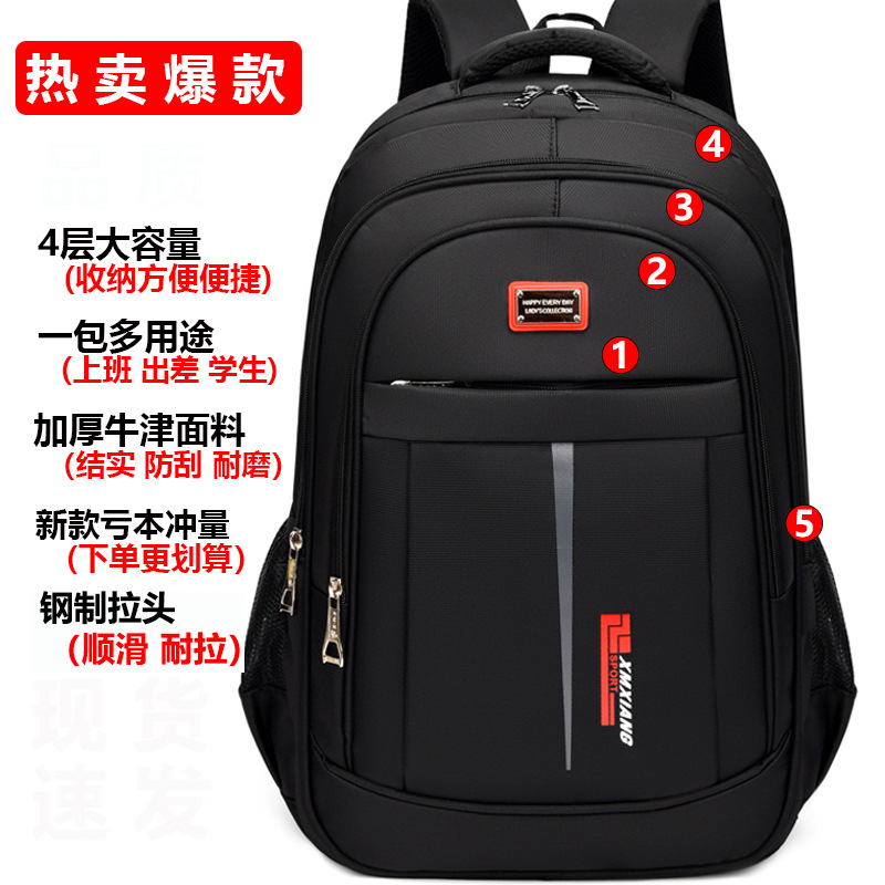 Mochila de negocios para hombre de gran capacidad, diseño simple y elegante, ideal para viajes o trabajo