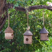 花园庭院子装饰园艺户外别墅树脂创意鸟窝鸟屋园林景观树上挂件