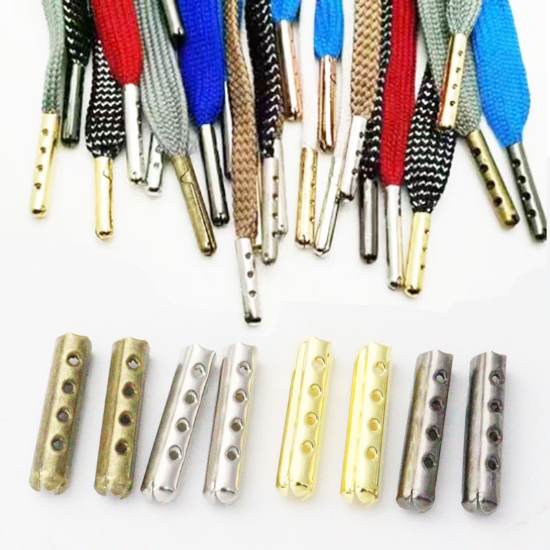 In-Stock Stainless Steel Bullet-Shaped Shoelace End Caps, Metal Cord End Caps, Clothing Metal Cord End Caps