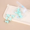 Macaron-green back large I-shaped nails 12 pieces/box