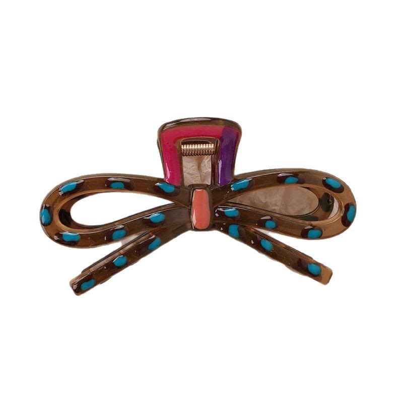 Dopamina mágica ~ Clip de agarre de lazo de goteo de aceite femenino 2025 nuevo clip de tiburón de alta gama horquilla de primavera parte posterior de la cabeza