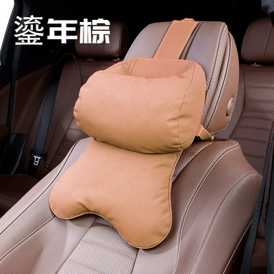 Lumbar Back Cushion, Car Waist | Headrest - 2027-dual-core-pillow-gilded-brown-single