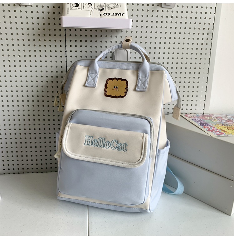 Kids Backpacks Women's Ins Trend Japanese Harajuku Style Personality Contrast Color Student Backpack Casual Simple Small Backpack_voghion.com