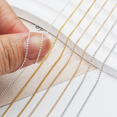 1 ミリメートル細いチェーン超微細チェーン diy 素材タッセルチェーン diy ネイルアートビーズチェーン銅チェーンゴールドとシルバーチェーン