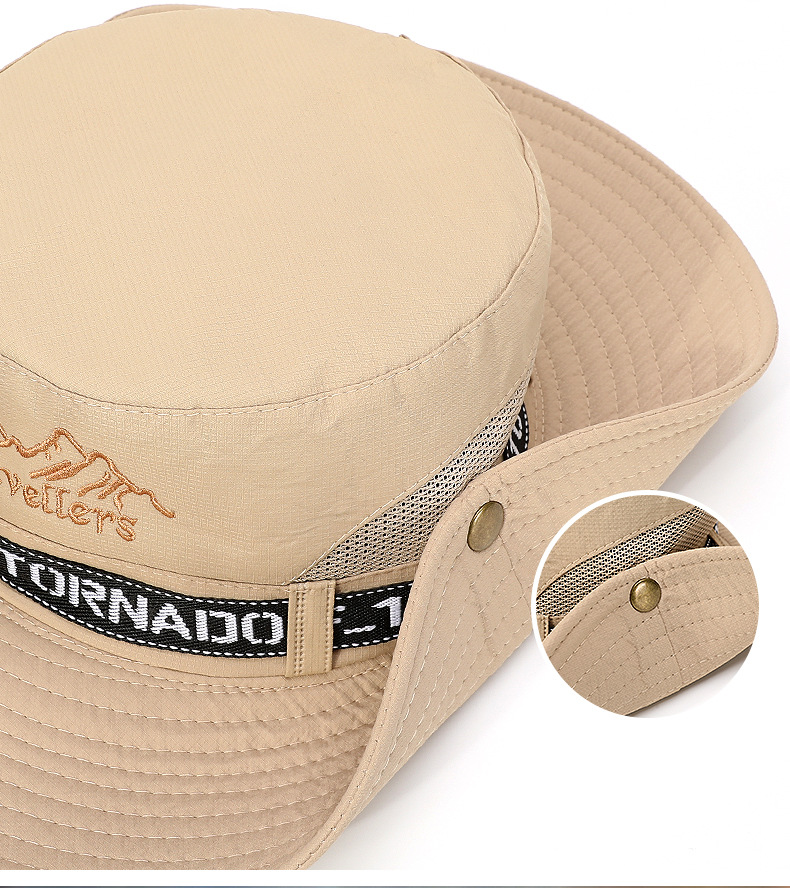Leitch fisherman for summer sun protection, outdoor cycling, hiking, camping, fishing hat, western cowboy hat_voghion.com