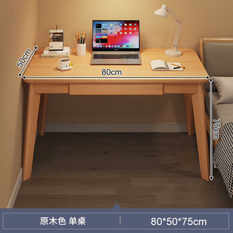 Escritorio de computadora, escritorio, escritorio de estudio para el hogar para estudiantes, escritorio de dormitorio simple, escritorio con cajón, escritorio de pierna de madera maciza