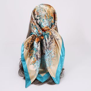 Весенний осенний шелковый шарф, трендовый платок, накидка, оптовые продажи, 90×90см