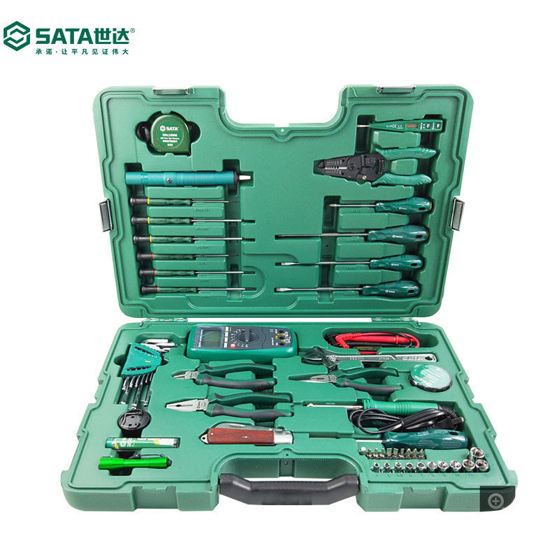 世达工具 53件电讯组套电工电子维修套装 09535 电讯组合