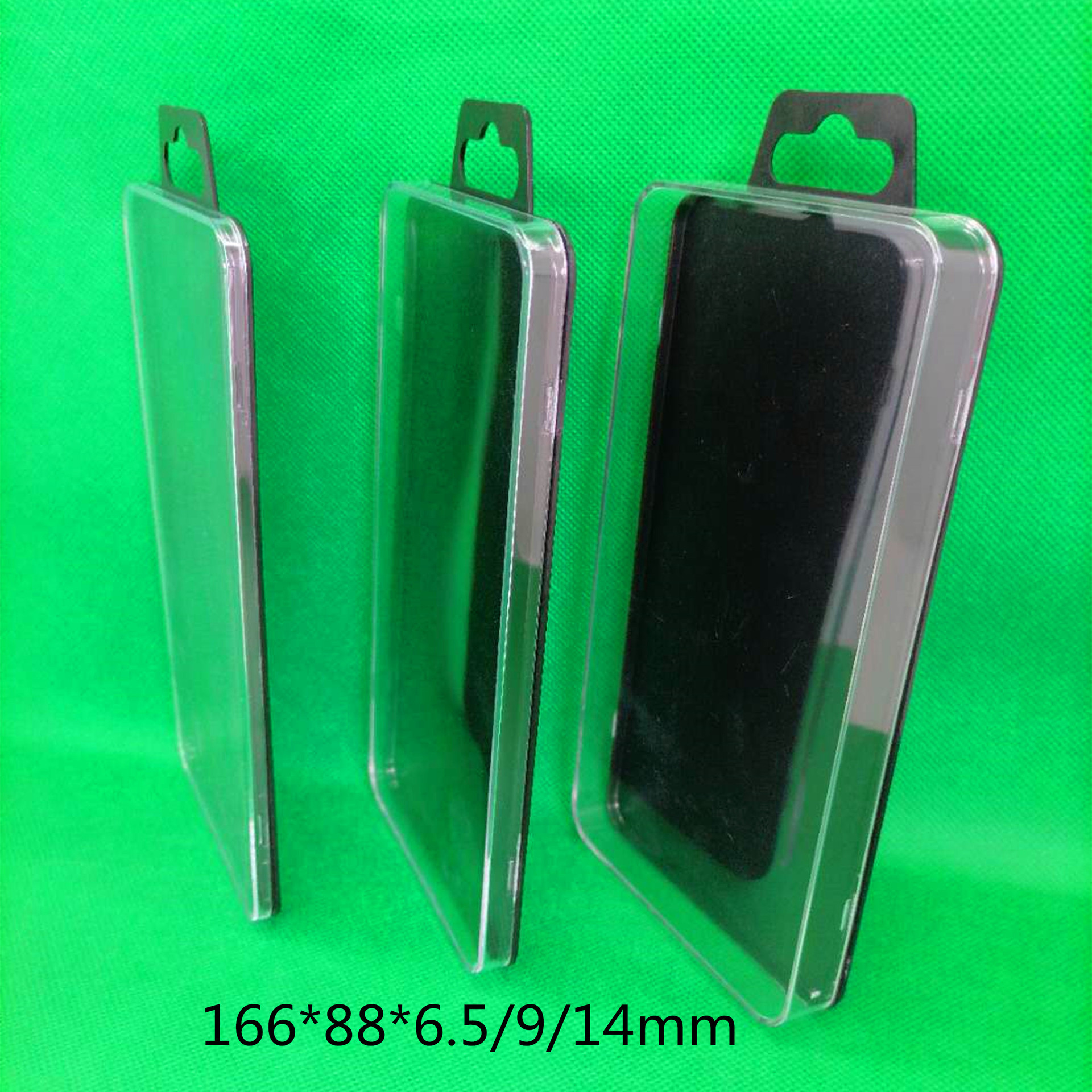 现货钢化玻璃膜包装手机钢化膜一片装二片装三片装塑料透明包装盒