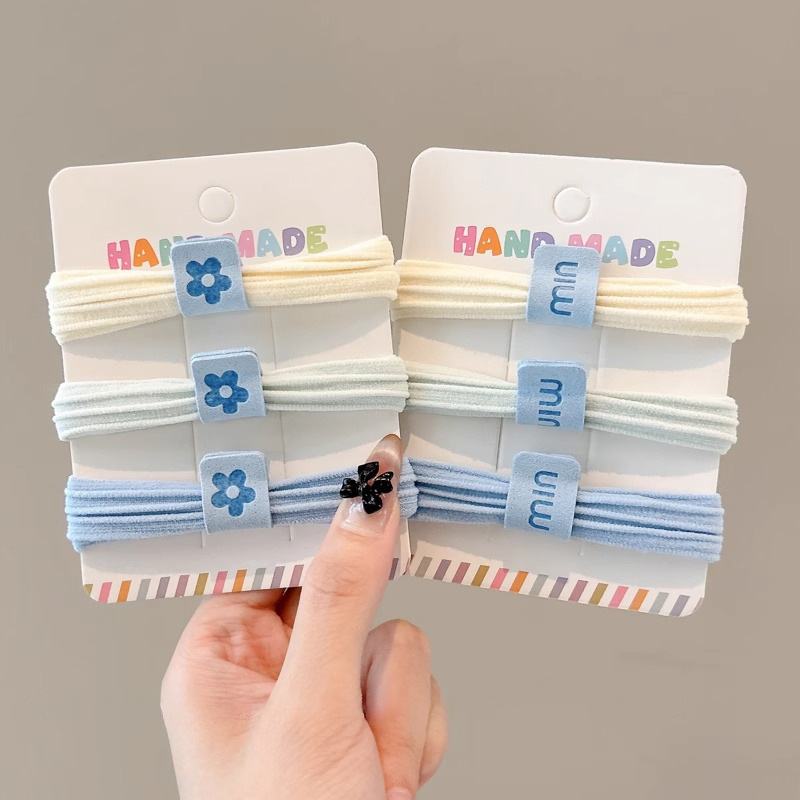 Klein azul oso anillo de cabello cola de caballo alta no colapsar correa de correa de cabello de alta altura elástica duradera atada cabello tocado de cabello