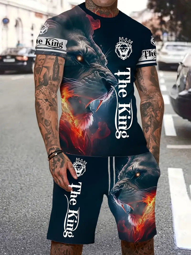 2025 nuevo producto Amazon nuevo conjunto de pantalones cortos de camiseta de manga corta de alta calidad transfronteriza europea y americana ME05 MA04
