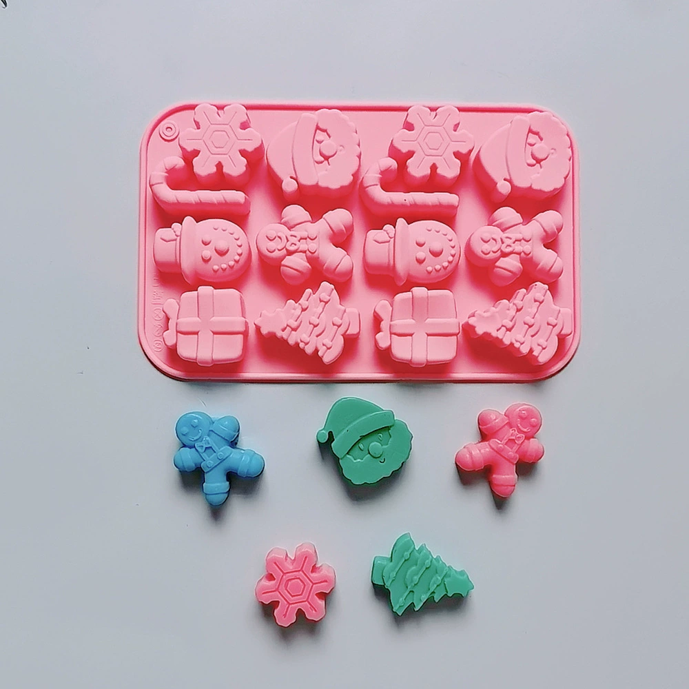 14 Christmas gingerbread man 608 chocolate cake decorative silicone mold candy pudding biscuits cooking kitchen
