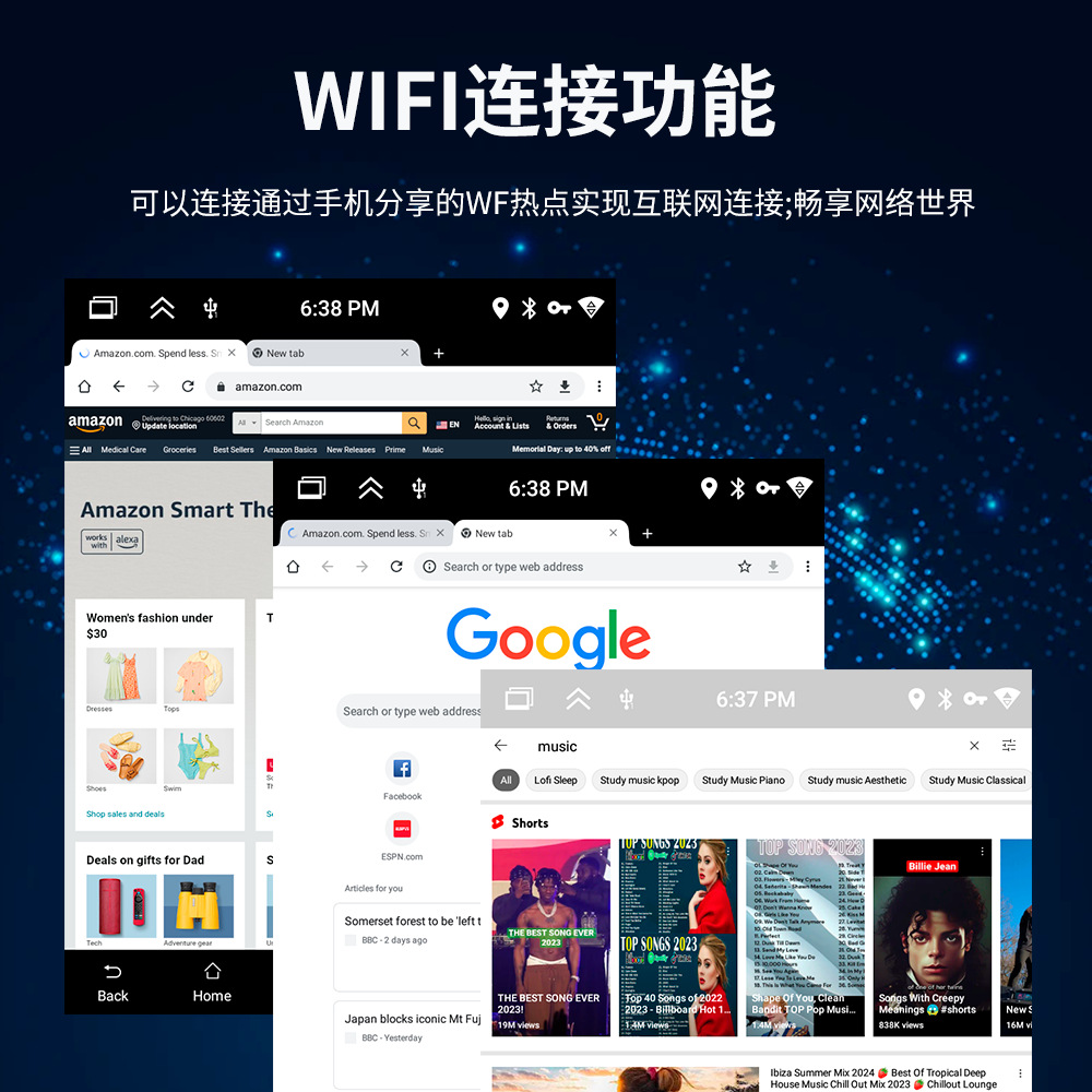 9.7 Pulgada coche Android GPS navegación Bluetooth reproductor de control central de gran pantalla de control de imagen de marcha atrás del volante