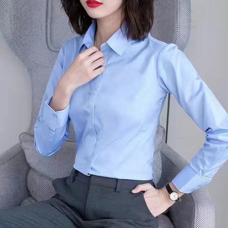 黑色衬衫女春秋薄款港风设计感小众垂感衬衣外套防晒上衣白色工服|undefined