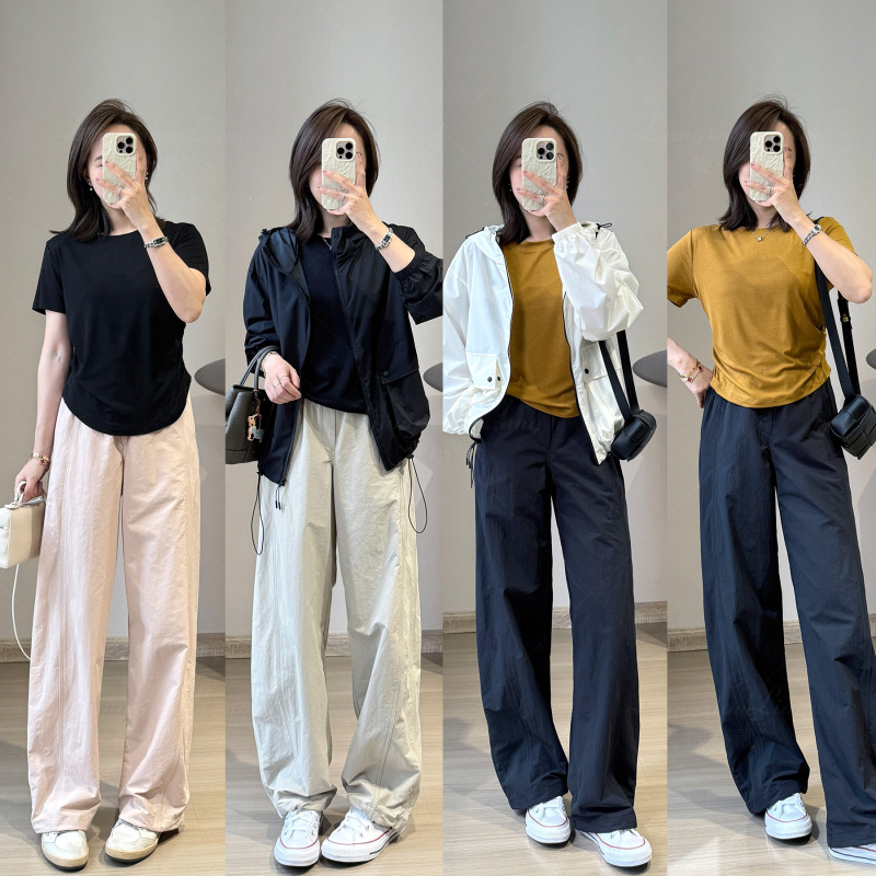 美しくてハンサムな機能性カジュアルパンツ【裾調節可能】ゆったりとした春夏の涼しくて通気性のある体型カバーオーバーオール|undefined