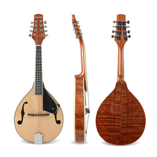Cross-Border Mandolin Xizang Mandolin Western Musical Instrument Ethnic Musical Instrument Blue Black Edge Mandolin Factory Direct Sale