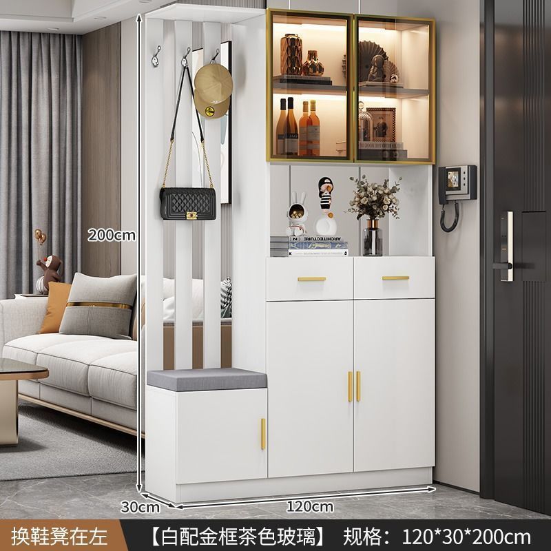 轻奢玄关柜鞋柜一体多功能现代简约客厅屏风玄关隔断柜酒柜储物柜|undefined