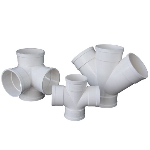 PVC four-way drainage pipe 110 variable diameter 50 75 four-way pipe three-dimensional plane inclined four-way sewer pipe accessories wholesale