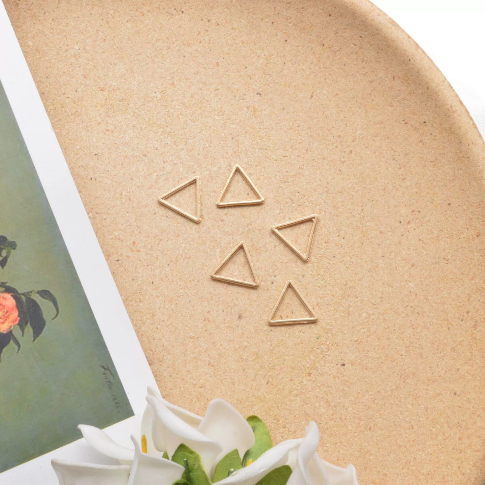 Ретро сплав DIY ювелирные аксессуары геометрический маленький треугольник корпус мобильного телефона красота украшение Материал эпоксидная печать