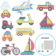 5mm拼拼豆卡通模板 交通工具系列 智慧豆模板 益智玩具各种小配件