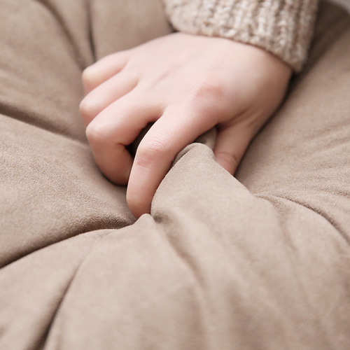 Cotton Soft Faux Fur Patchwork Color Throw Pillow Two-Sided Pillowcase Luxurious Velvet Sofa Cushion Office Conference Room Waist Support