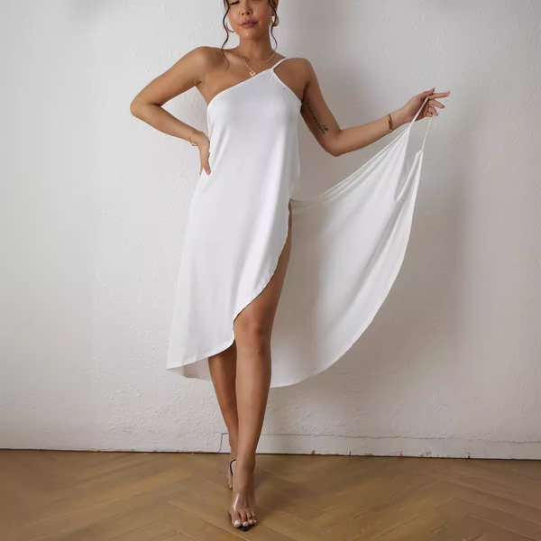 solid sexy beach dress