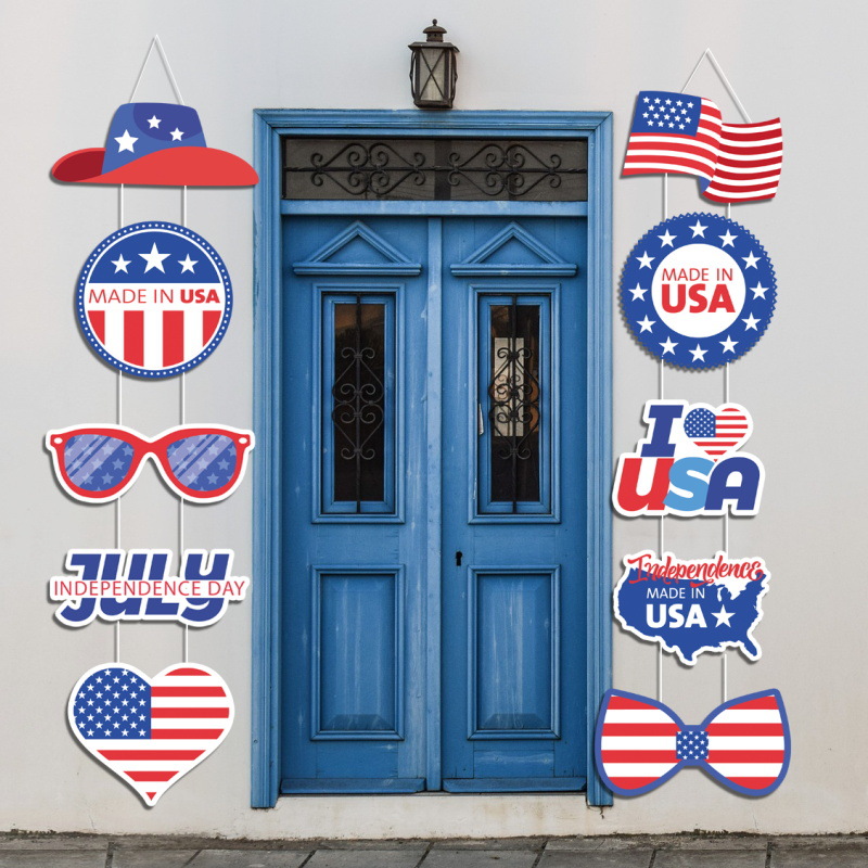 Transfronterizo DE LOS Estados Unidos Día DE LA Independencia decoración puerta colgante patio al aire libre accesorios de diseño de fiesta suministros papel de impresión creativo
