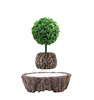 仿真迎客松盆景树脂绿植迷你盆栽桌面磁悬浮家居摆设创意装饰品