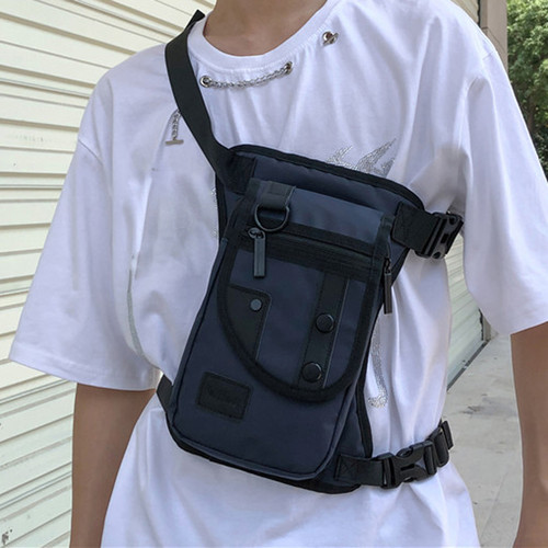 Men Nylon Drop Legs Bags Fashion Hip Waist Pack Thigh Bum