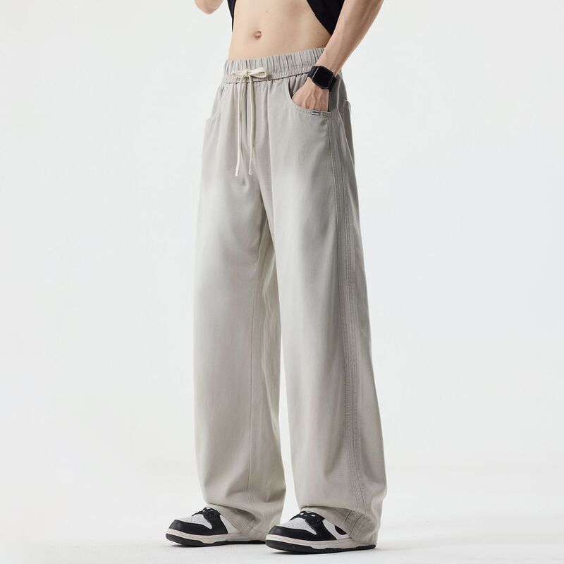 Shanggu Men's Clothing Summer Lyocell Men's Ice Silk Curved Casual Pants Loose Slim Fit Ice Silk Thin Pants Shanggu Men's Clothing Summer Lyocell Men's Ice Silk Curved Casual Pants Loose Slim Fit Ice Silk Thin Pants